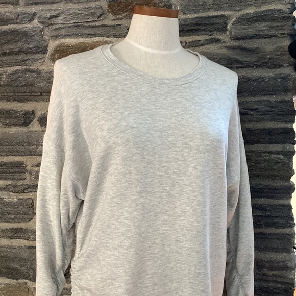 Athleta Lombard rushed sweatshirt in light heather gray - Picture 5 of 13